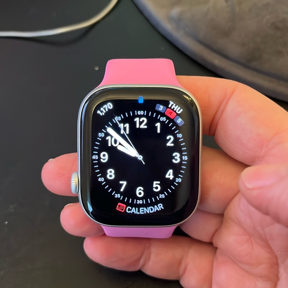Apple Smartwatch with Pink Strap